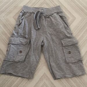 Mish Boys Grey Sweat Ripped Hem Cargo Shorts